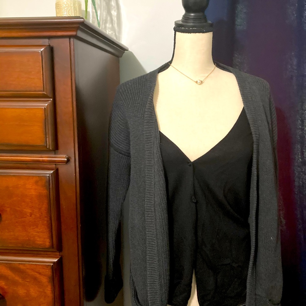 Dark gray lululemon cardigan - Picture 1 of 2